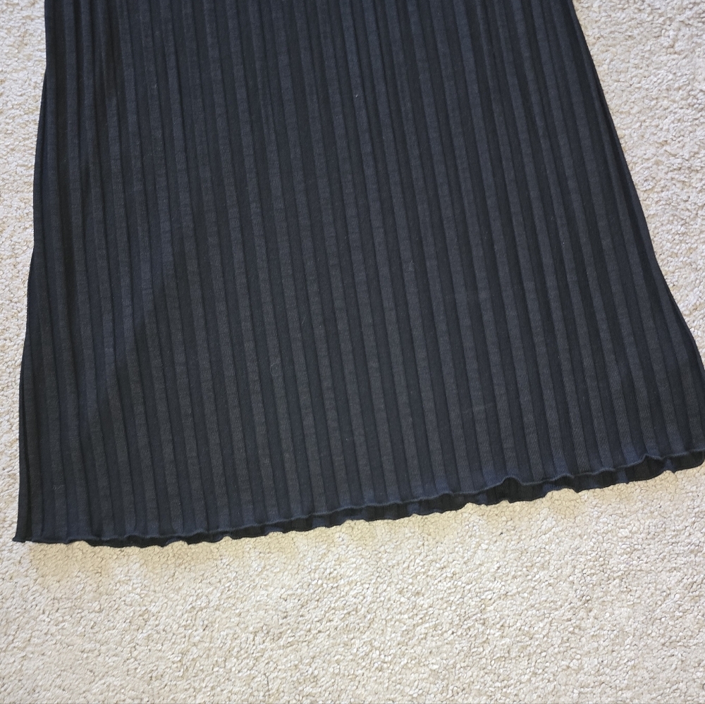 Simon Miller Black Ribbed Long Sleeve  Dress Large - Picture 7 of 9
